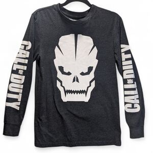 Call of Duty Black Long Sleeve Men's Graphic Tee 90 Video Game Size S